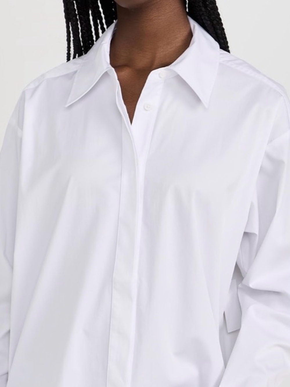 Good American White Button-Down Shirt